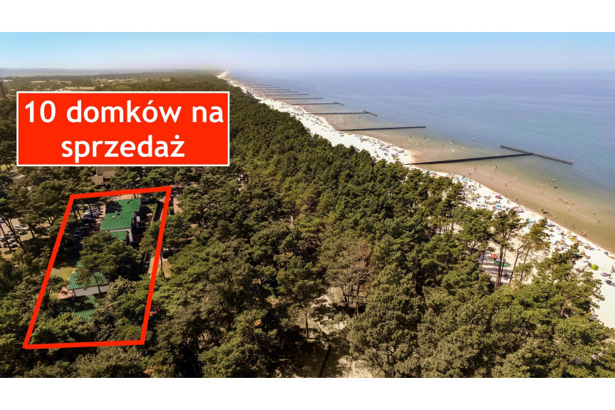 kołobrzeski, Kołobrzeg, Dźwirzyno, 30 m do plaży i morza - 10 domków w lesie